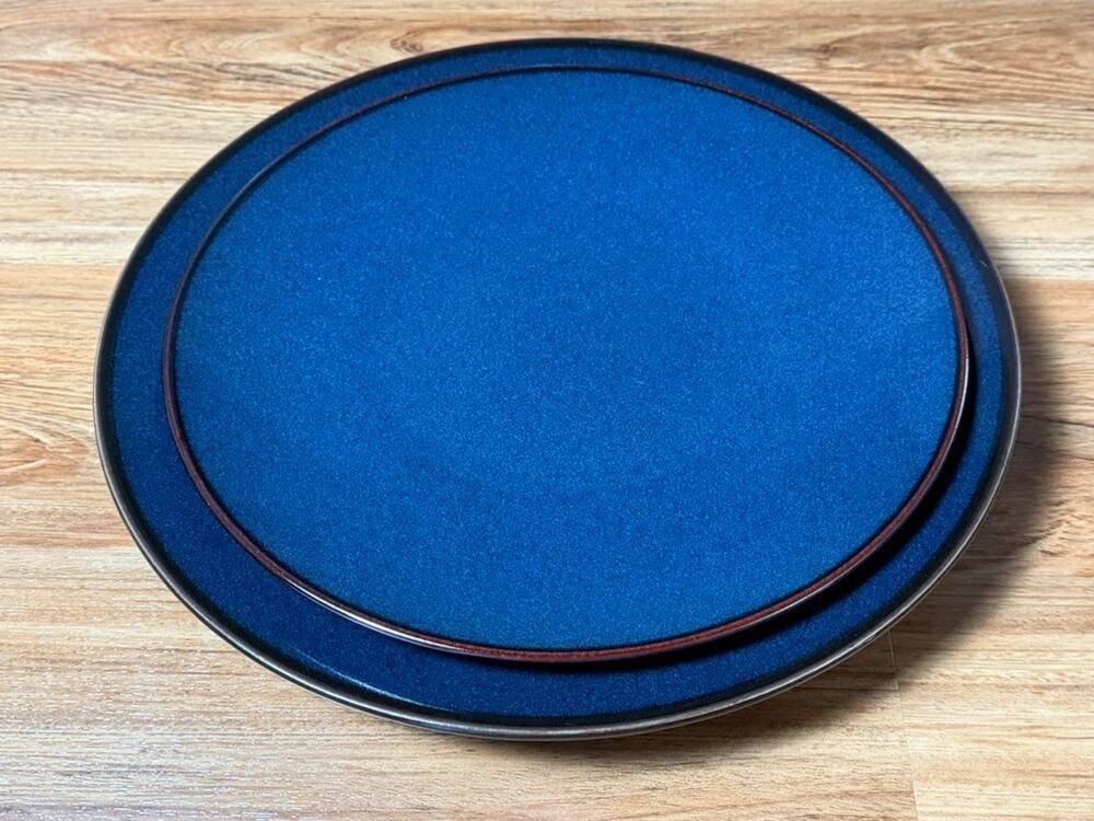 Set Mikasa SEDONA BLUE 11 3/4" Dinner Plate & 13" Charger/Serving Platter - 2 Pc